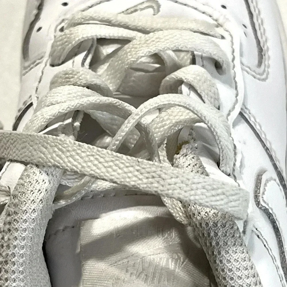 Nike Air Force 1 LE (PS) size 11C white preschool kid tennis shoes used - Picture 10 of 13